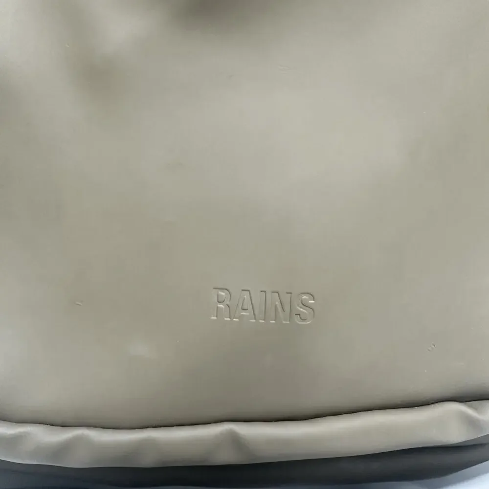 RAINS ® Book Daypack Large Brown WATERPROOF PU Fabric Fits 16